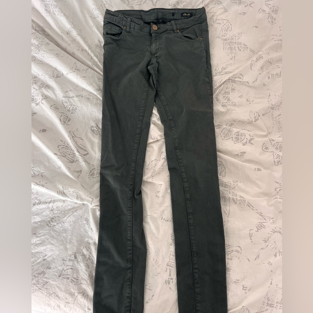 Forest green Zara skinny jeans